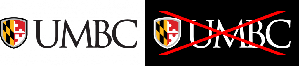 Example of proper use for the UMBC primary logo